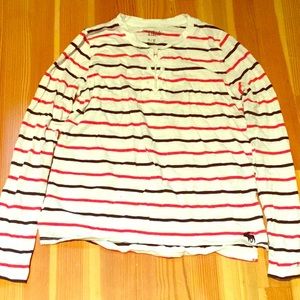 Black and Red Striped Top